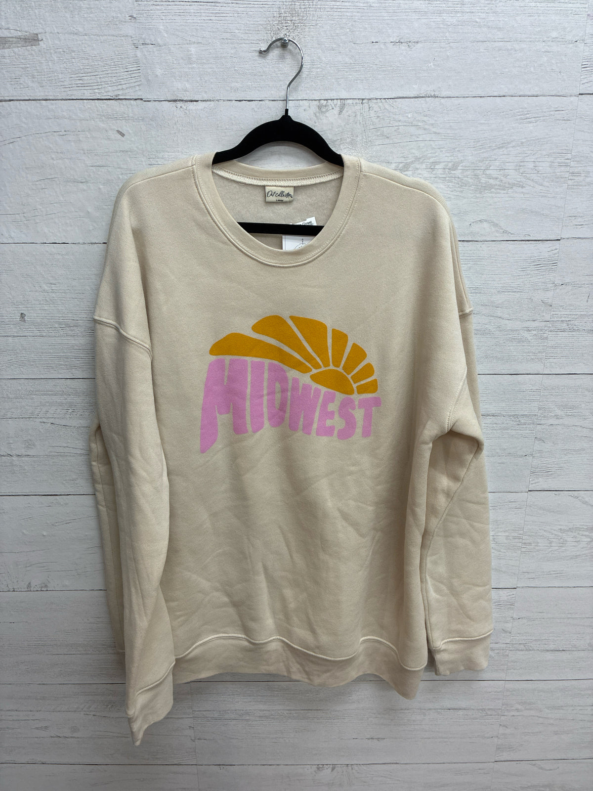 Size L Oat Collective Cream Womens Sweatshirt