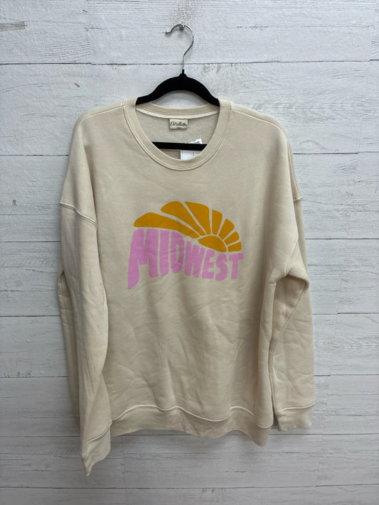 Size L Oat Collective Cream Womens Sweatshirt