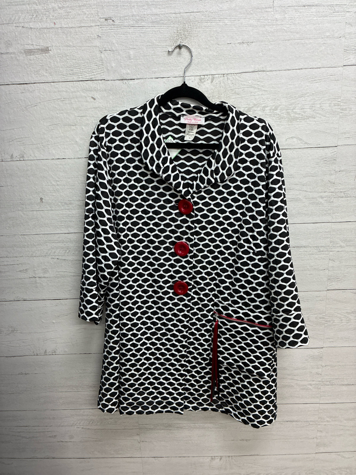Size 1X Pretty Woman Black/White Womens Jacket