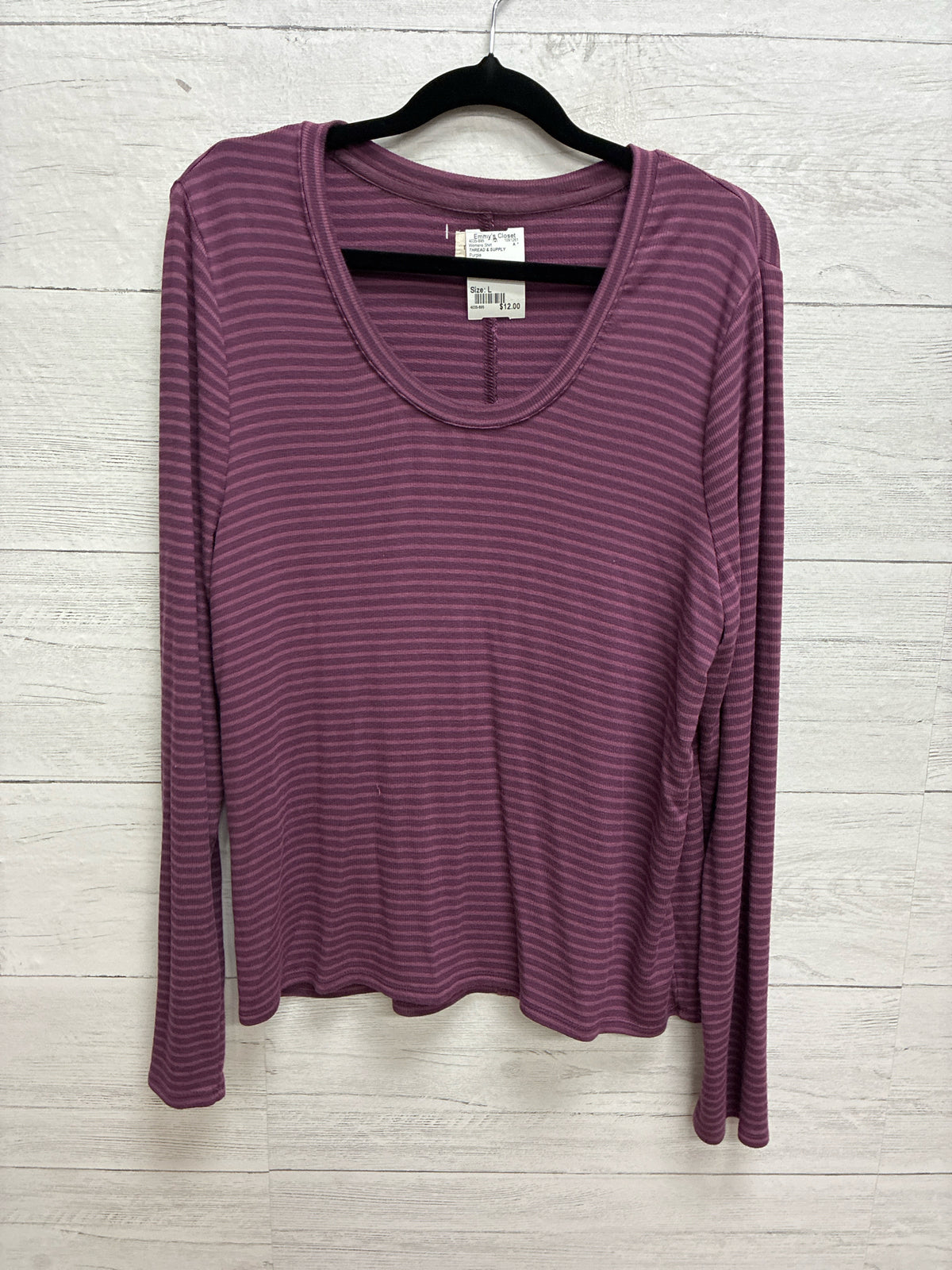 Size L THREAD & SUPPLY Purple Womens Shirt