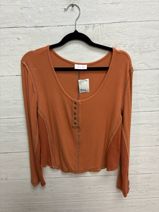 Size L Pink Lily Orange Womens Shirt