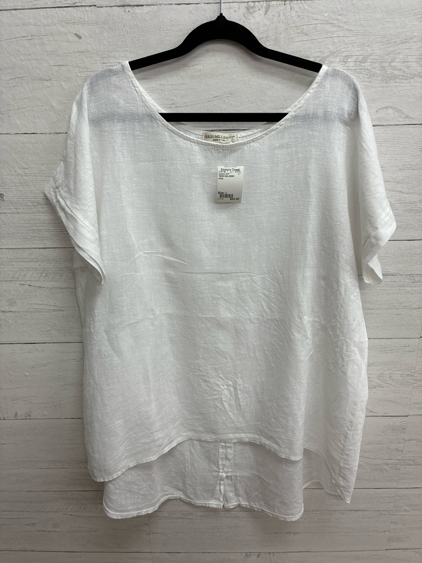 Size L TERZO MILLENNIO White Womens Shirt