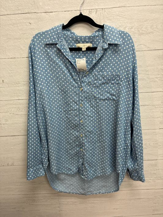 Size M Loft Blue/ White Womens Shirt