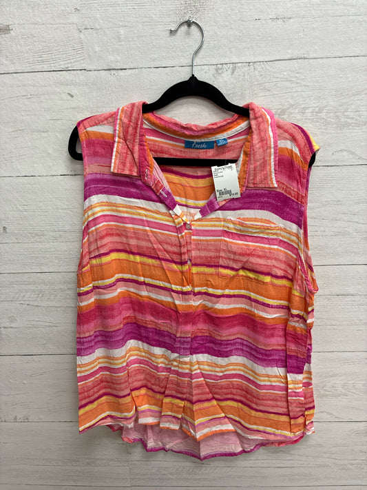 Size XL Fresh Pink/Orange Womens Shirt