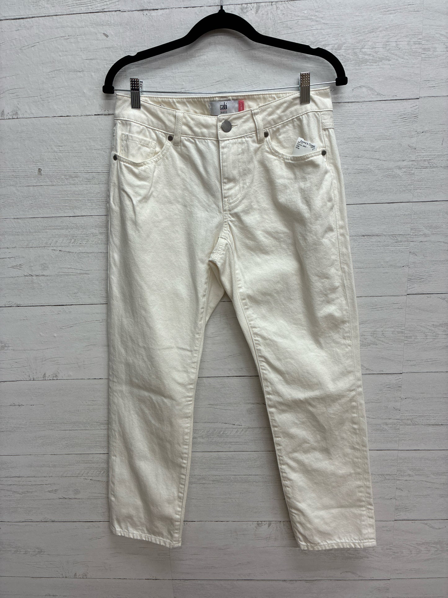 Size 2 Cabi White Womens Jeans