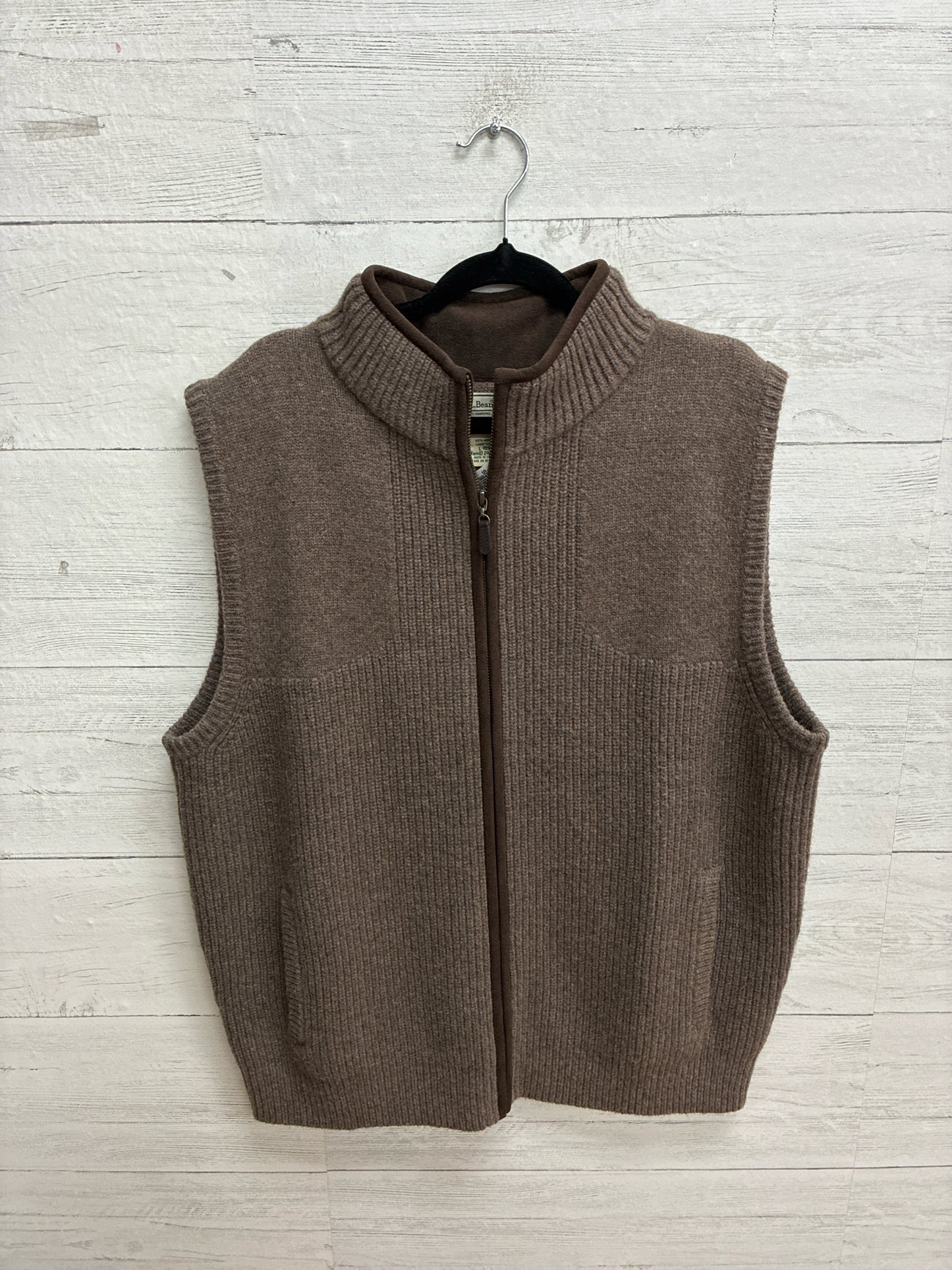 Size L LL Bean Brown Mens Vest