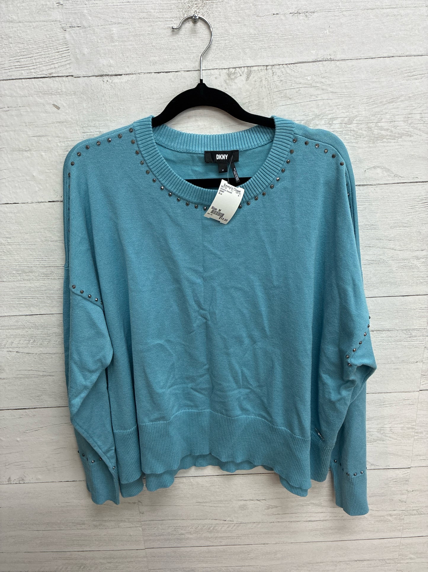 Size M DKNY Blue Womens Sweater