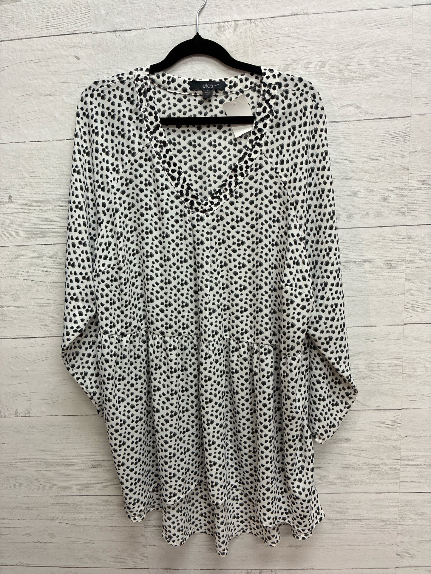 Size 18 ellos Black/White Womens Shirt