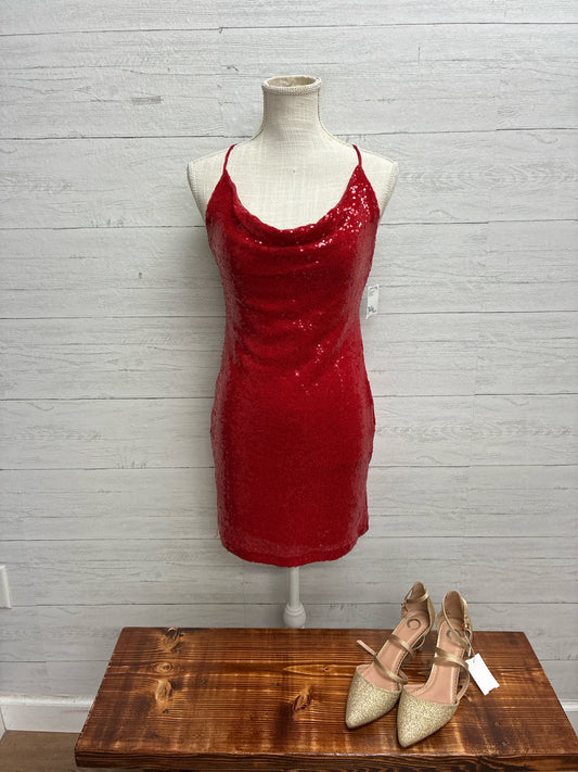 Size M Crystal Doll Red Gown