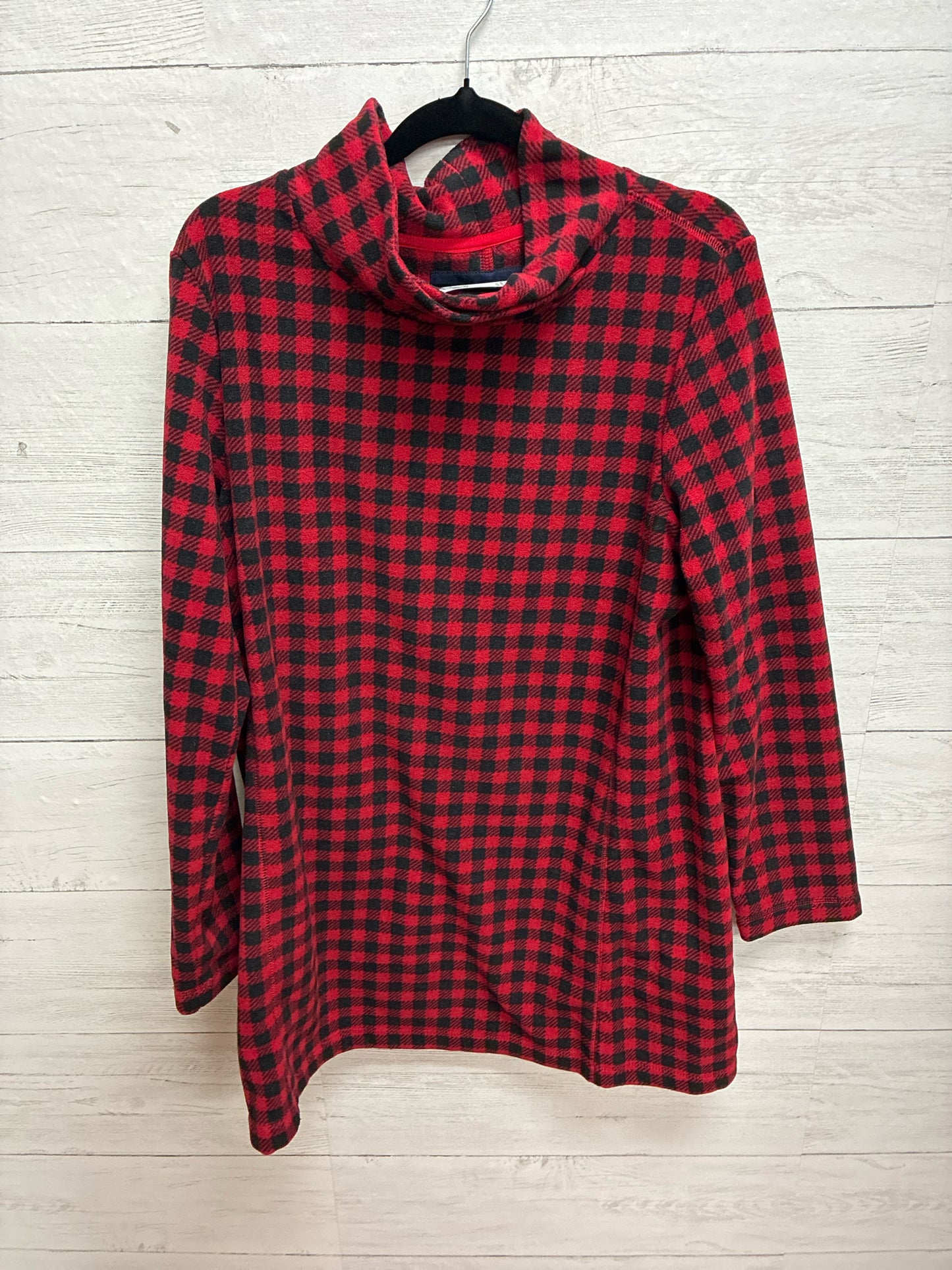 Size M lands end Red/black Womens Sweater