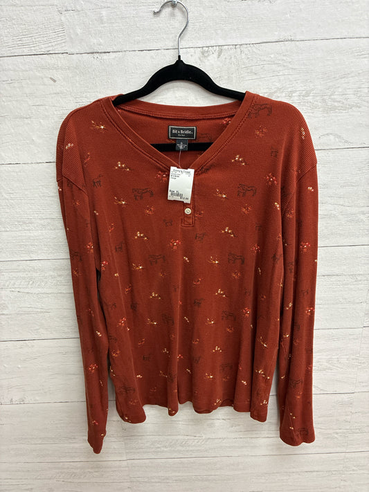 Size XL Bit & Bridle Orange Womens Shirt