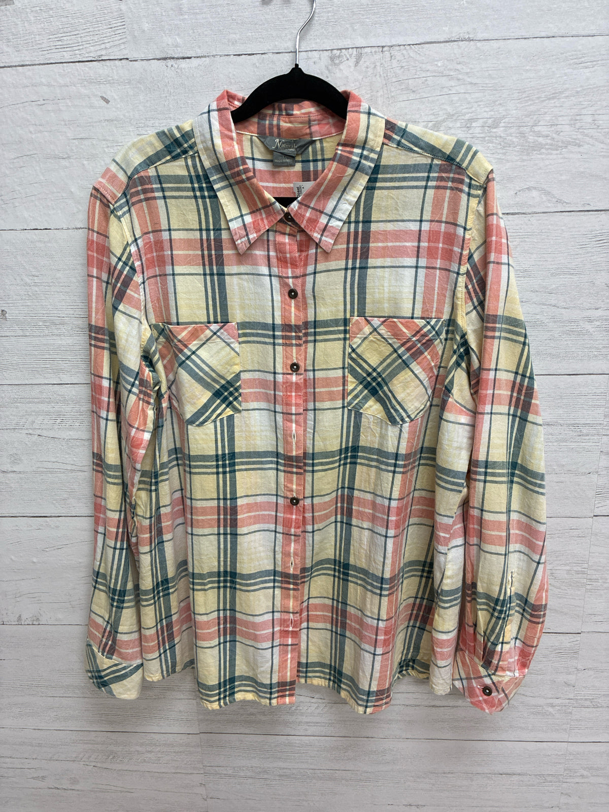 Size L Natural Reflections Plaid Womens Shirt