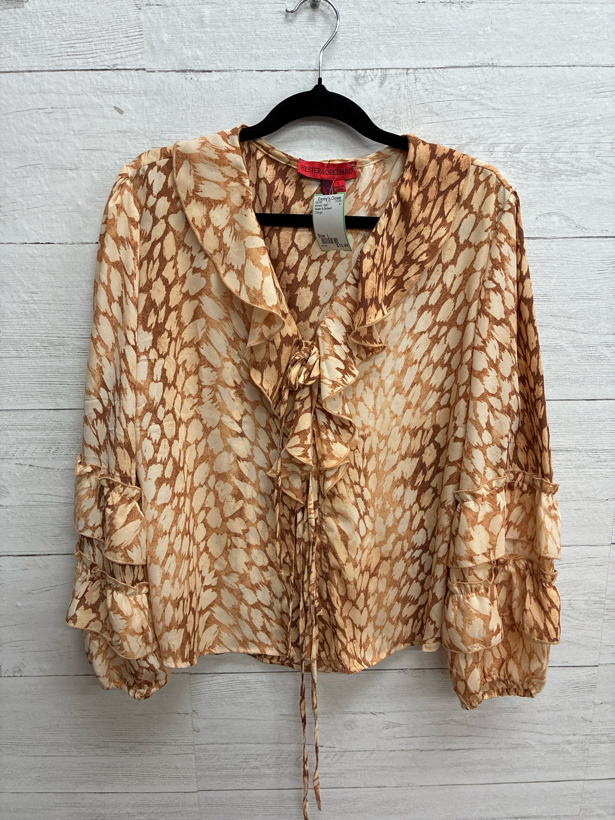 Size L Hester & Orchard Orange Womens Shirt