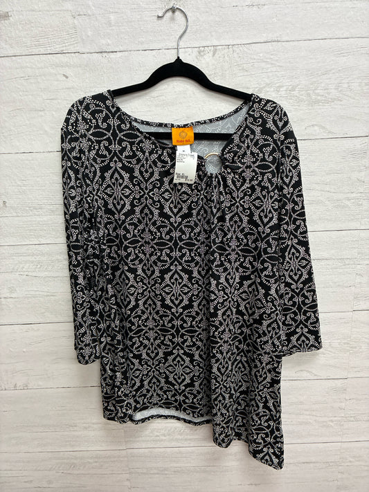 Size XL Ruby Rd. Black/White Womens Shirt
