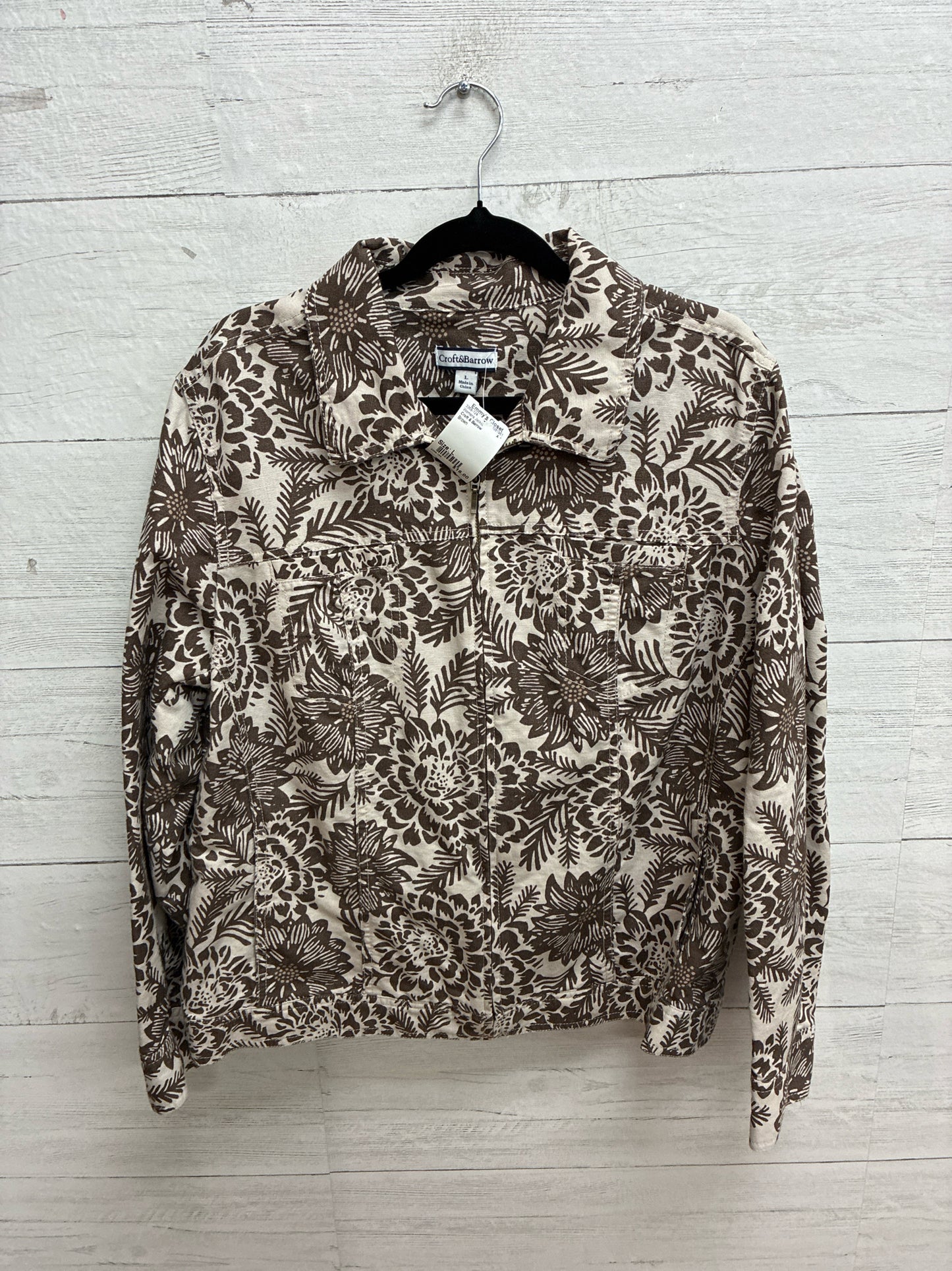 Size L Croft & Barrow Brown Womens Jacket