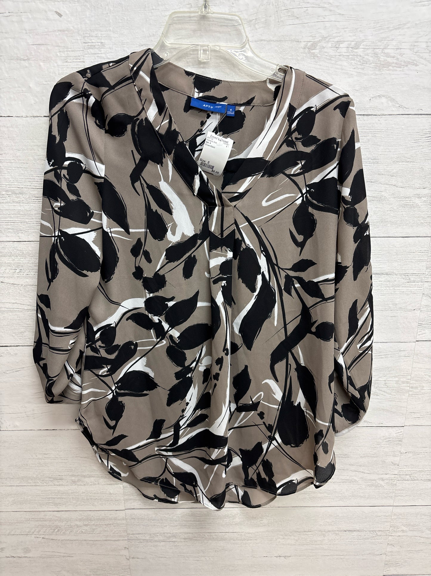 Size S Apt. 9 Brown/black Womens Shirt