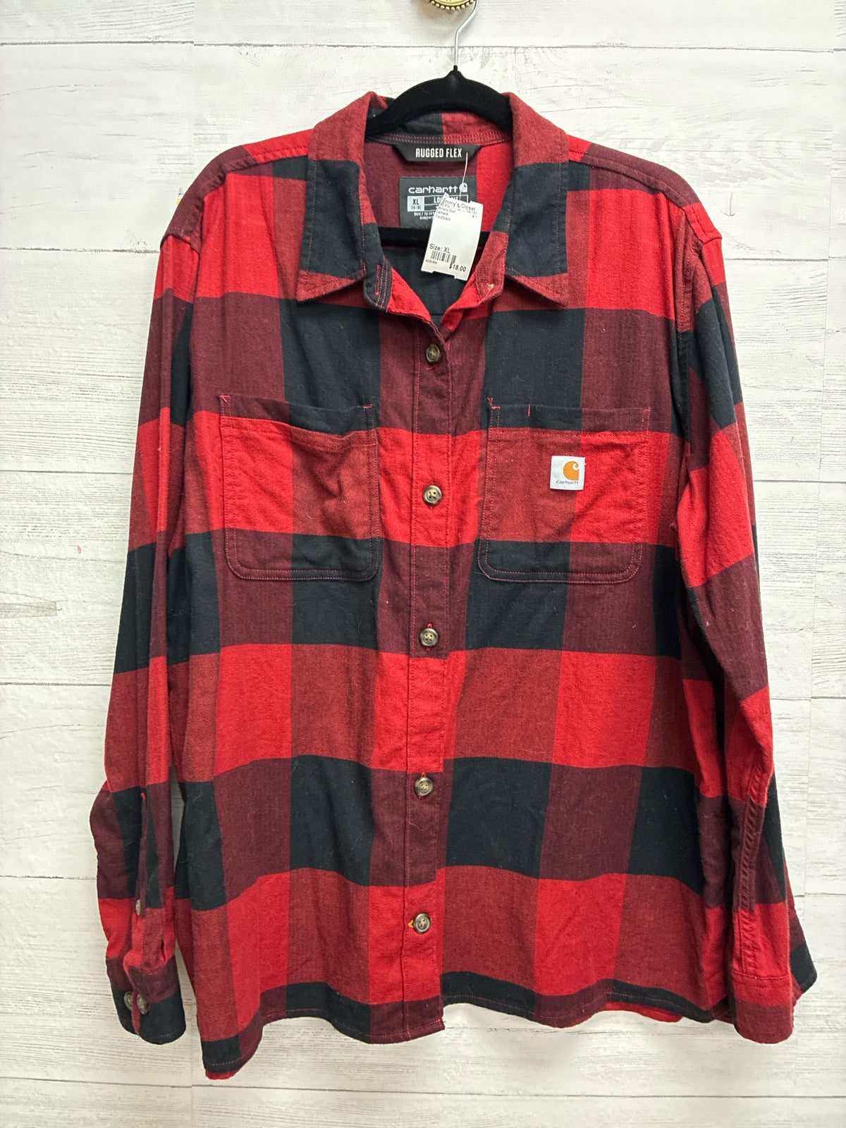 Size XL Carhartt Red/black Womens Shirt