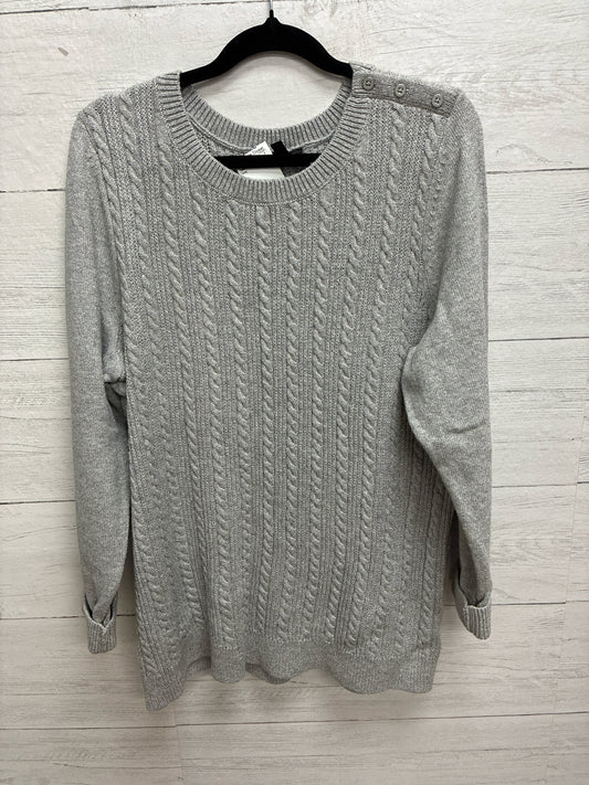Size 1X Talbot's Gray Womens Sweater