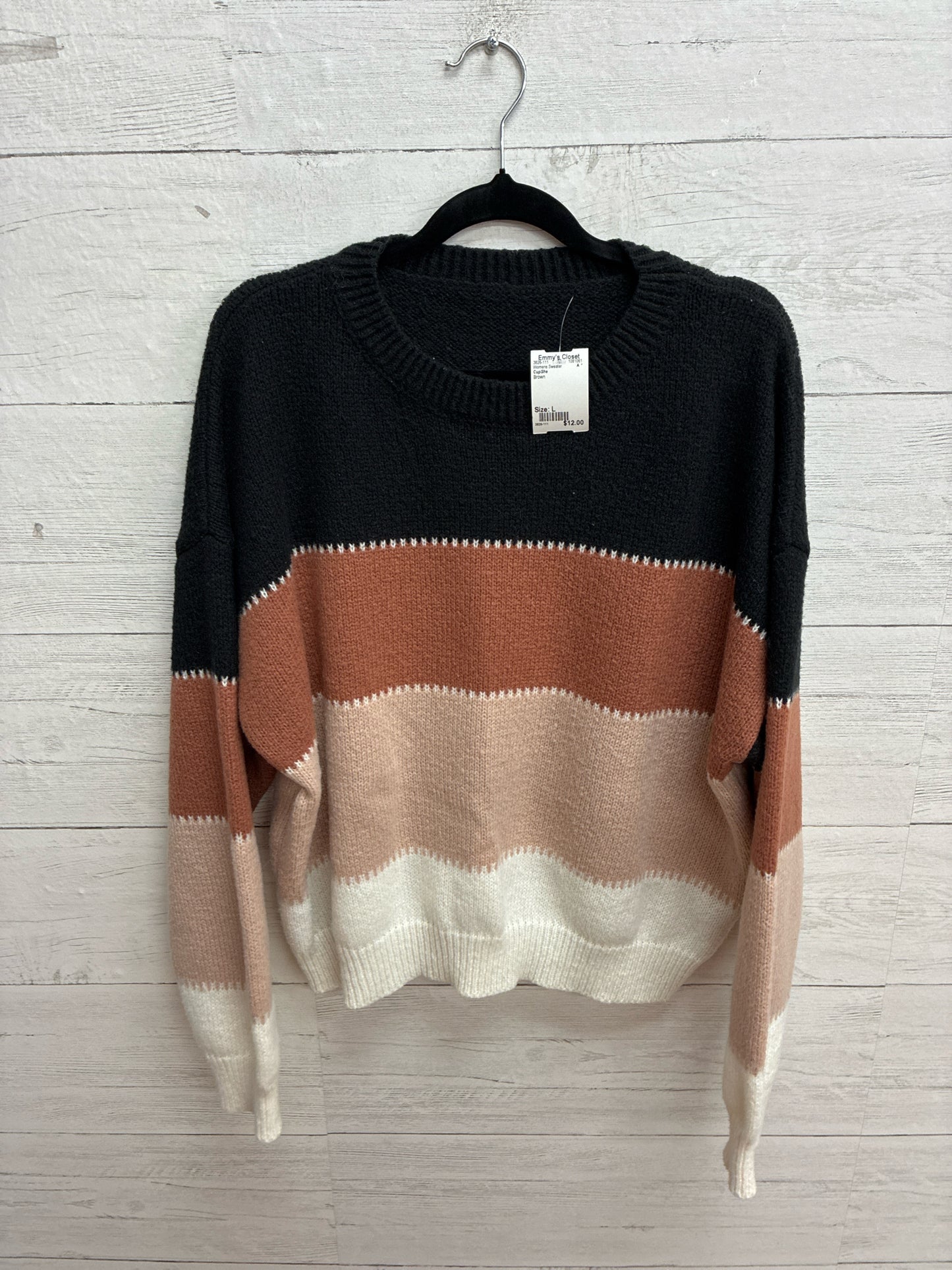 Size L CupShe Brown Womens Sweater
