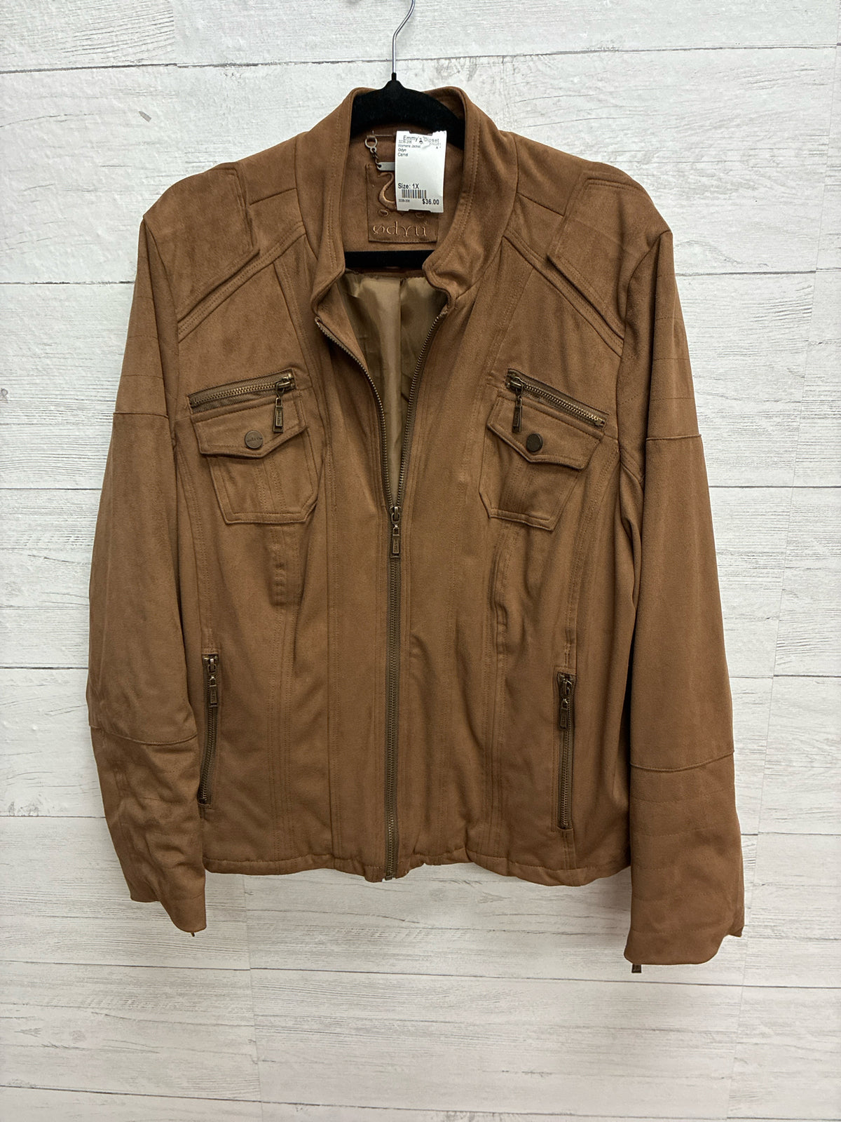 Size 1X Odyn Camel Womens Jacket