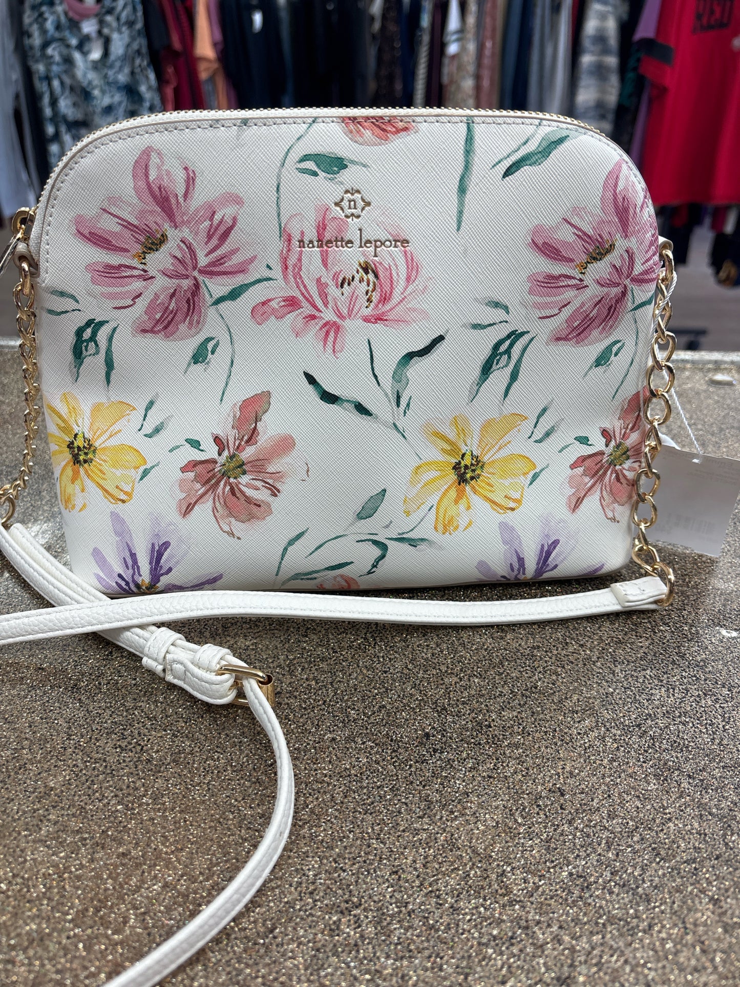 nanette lepore WHITE FLORAL Purse