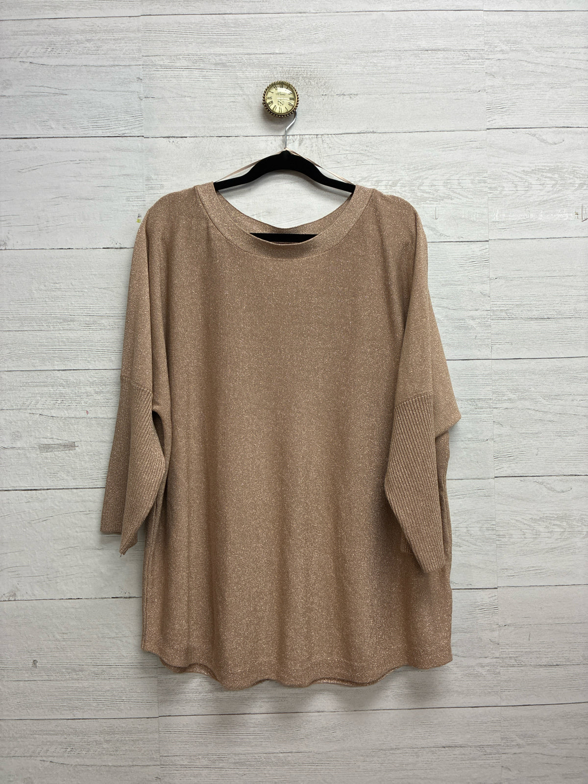 Size 1X Cable & Guage Gold Womens Sweater