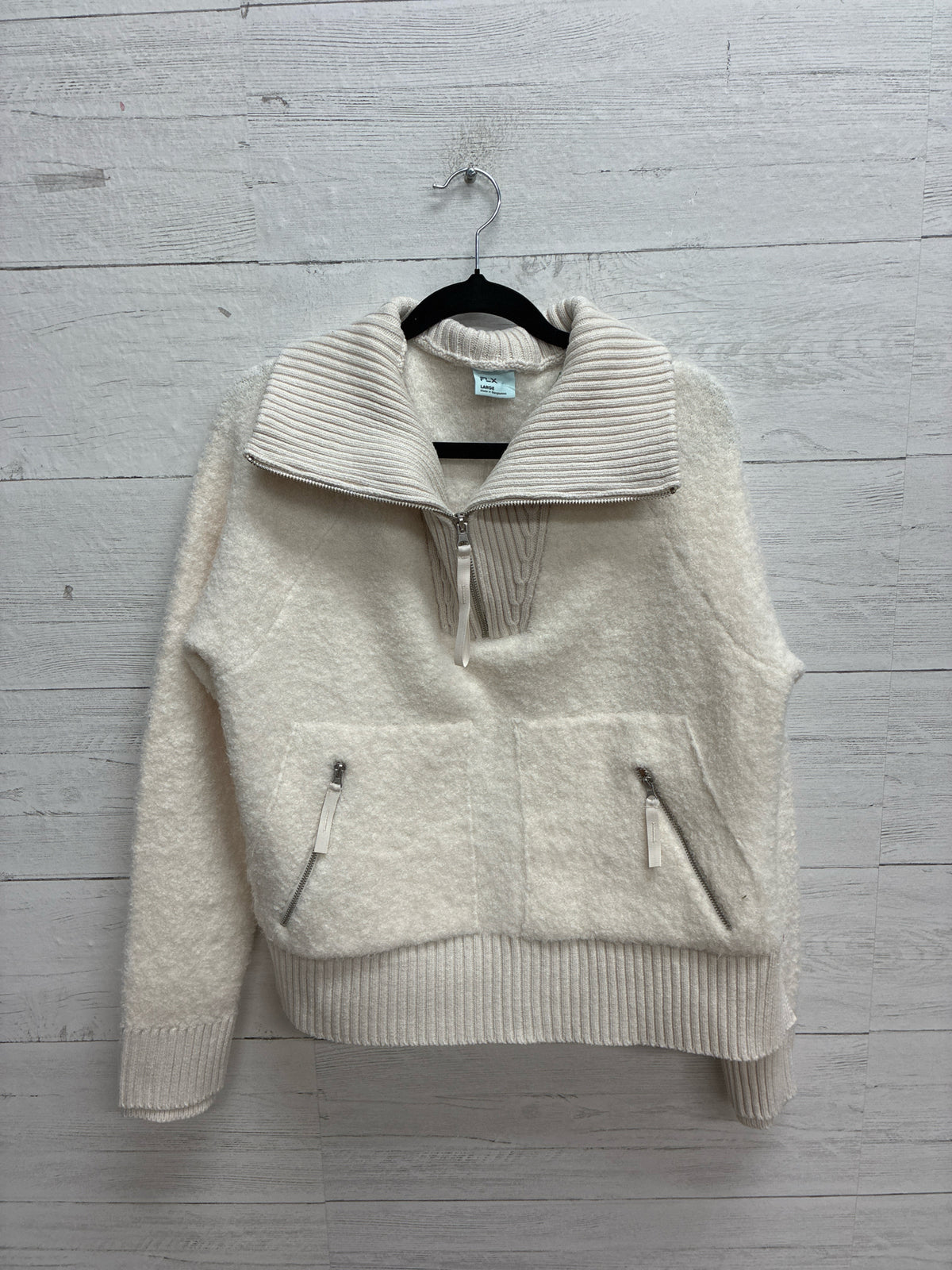 Size L FLX White Womens Sweater