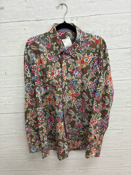 Size L Alan Flusser Green Mens Shirt