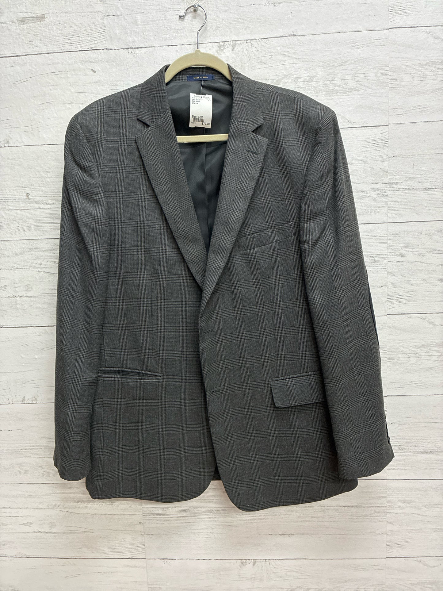 Size 42R Club Room Charcoal Mens Jacket