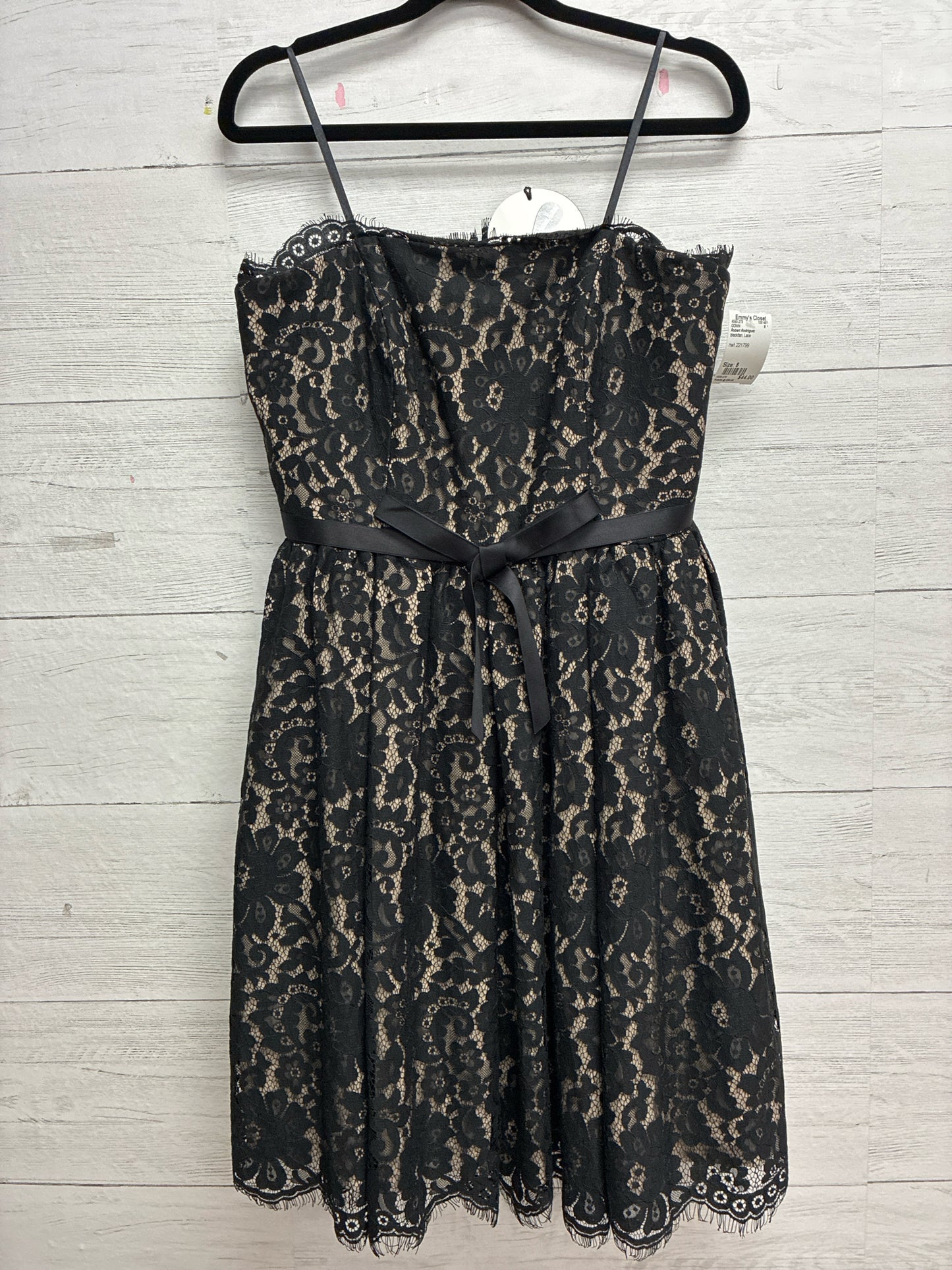 Size 8 Robert Rodriguez black/tan GOWN