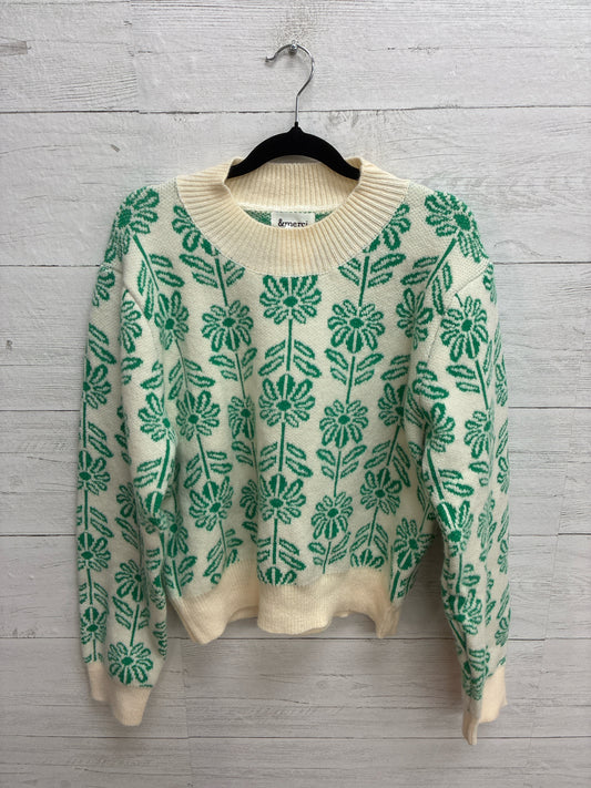 Size L &merci White/green Womens Sweater
