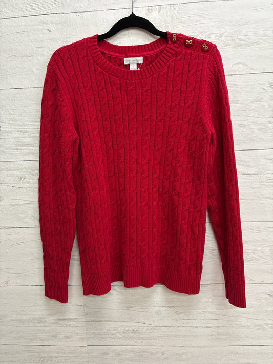 Size M Charter Club Red Womens Sweatshirt