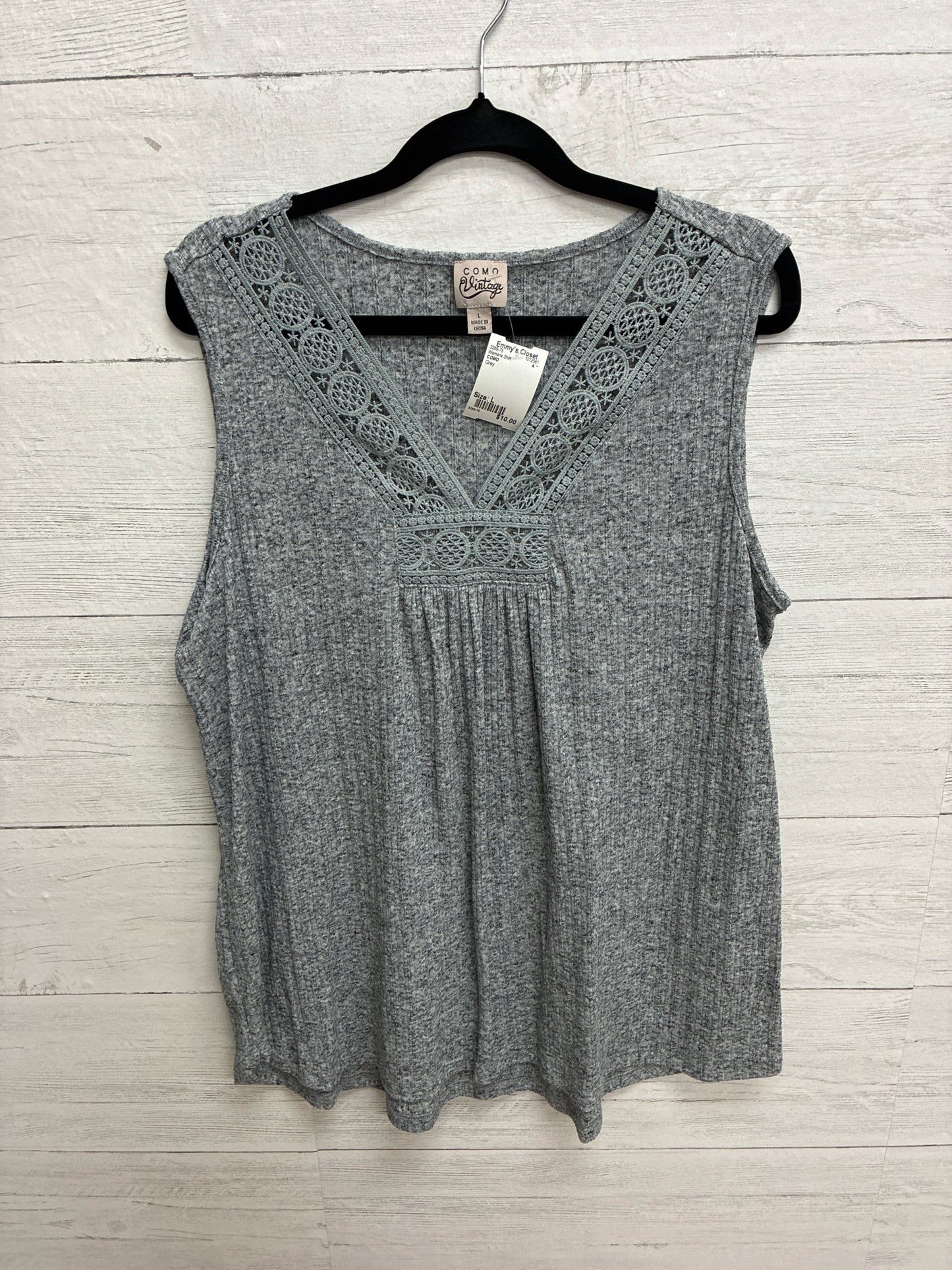 Size L COMO Grey Womens Shirt