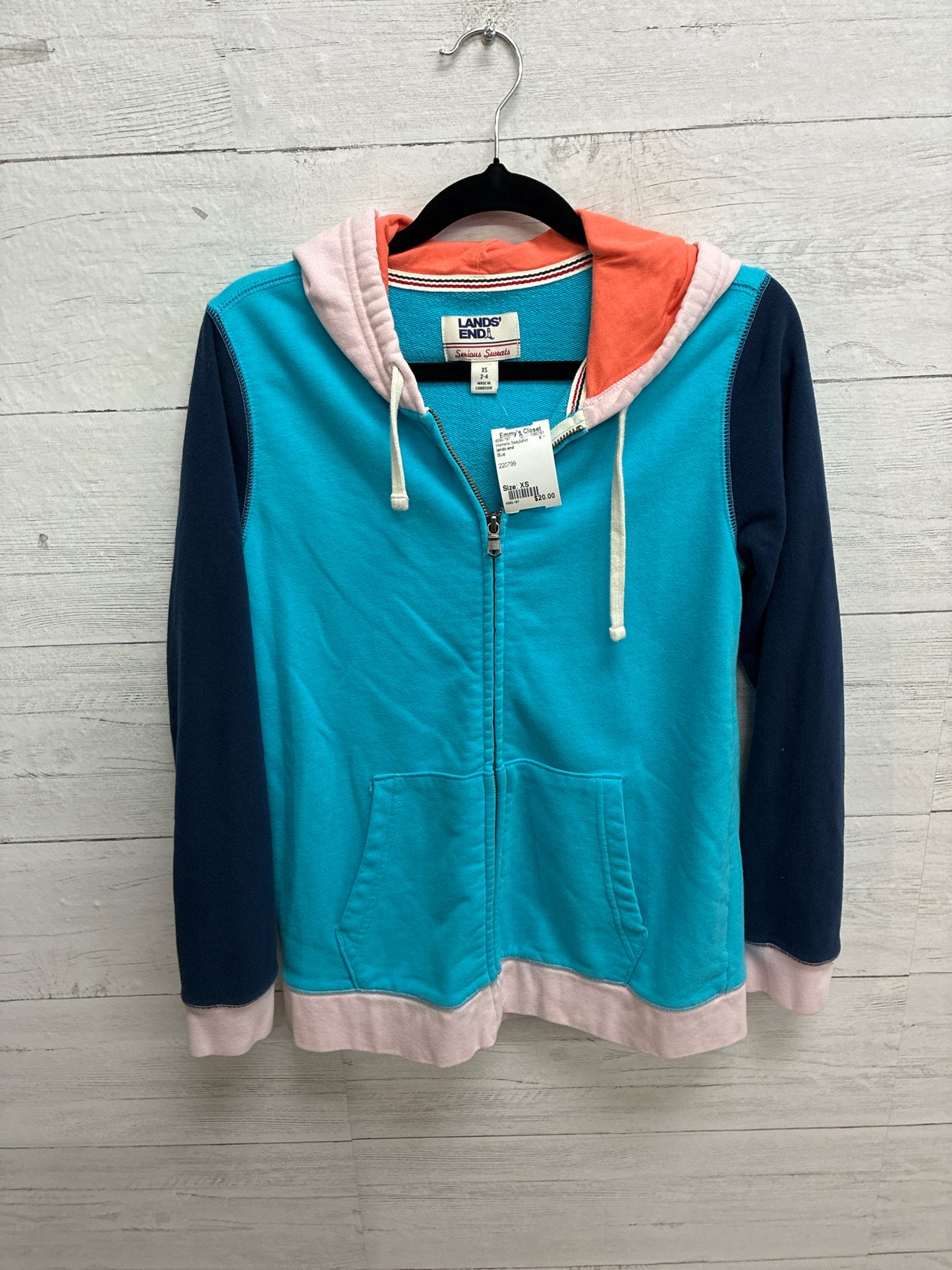 Size XS lands end Blue Womens Sweatshirt