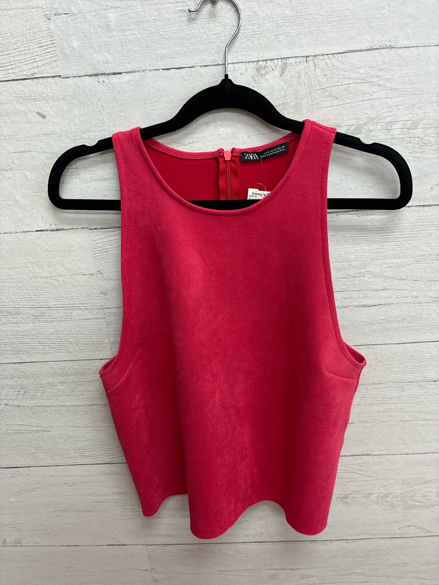 Size S Zara Pink Womens Tank-Top