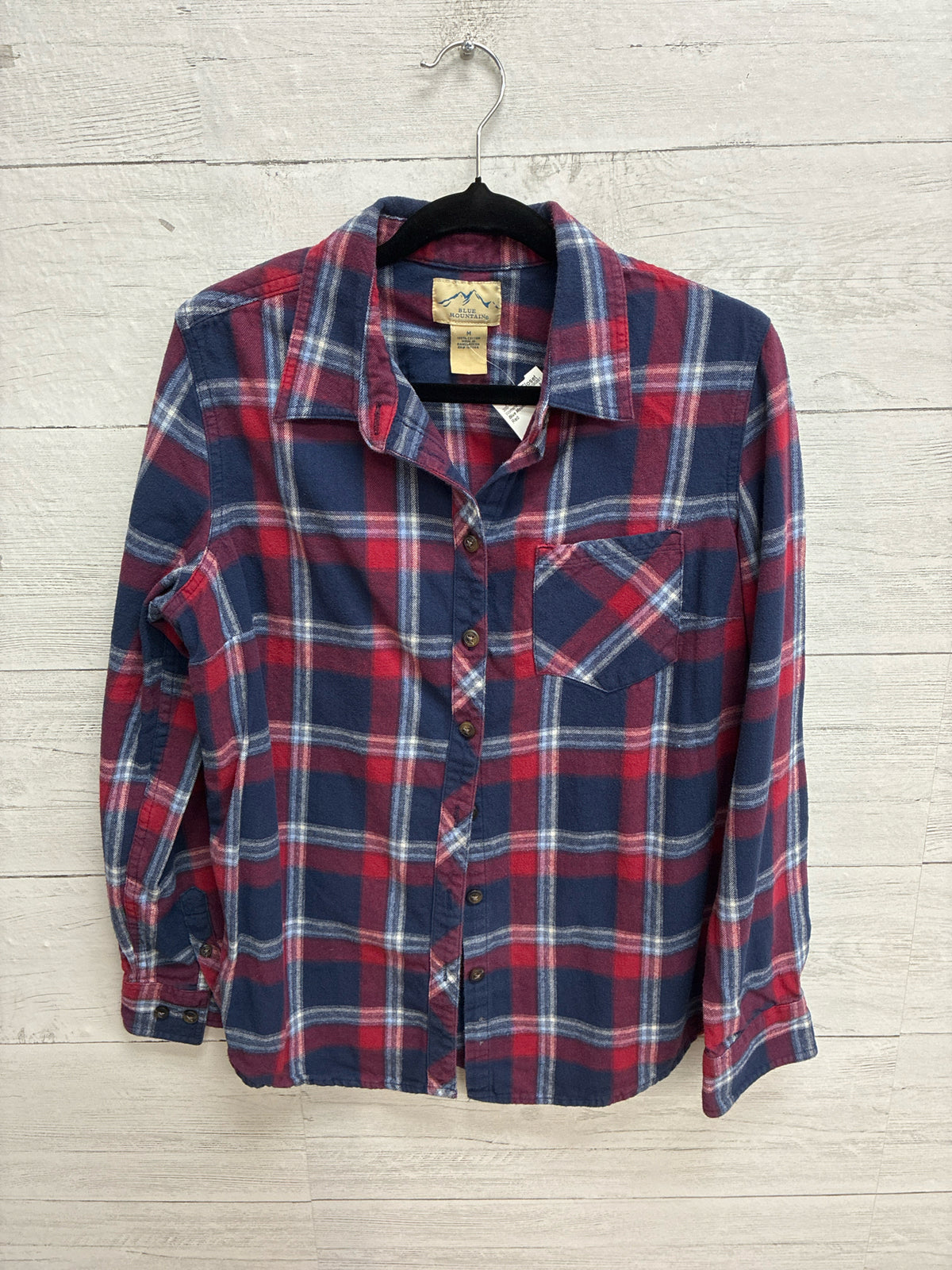 Size M Blue Mountain Red Womens Shirt