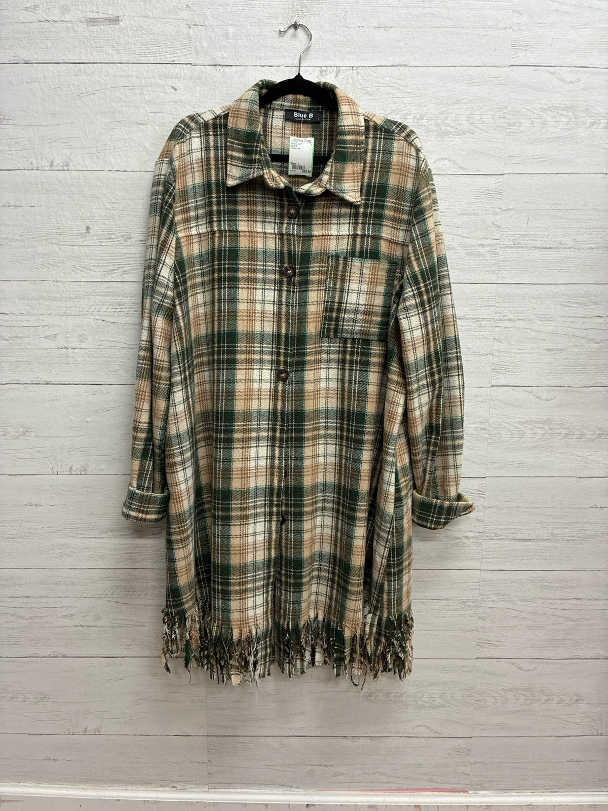 Size L BLUE B Green multi Womens Shirt