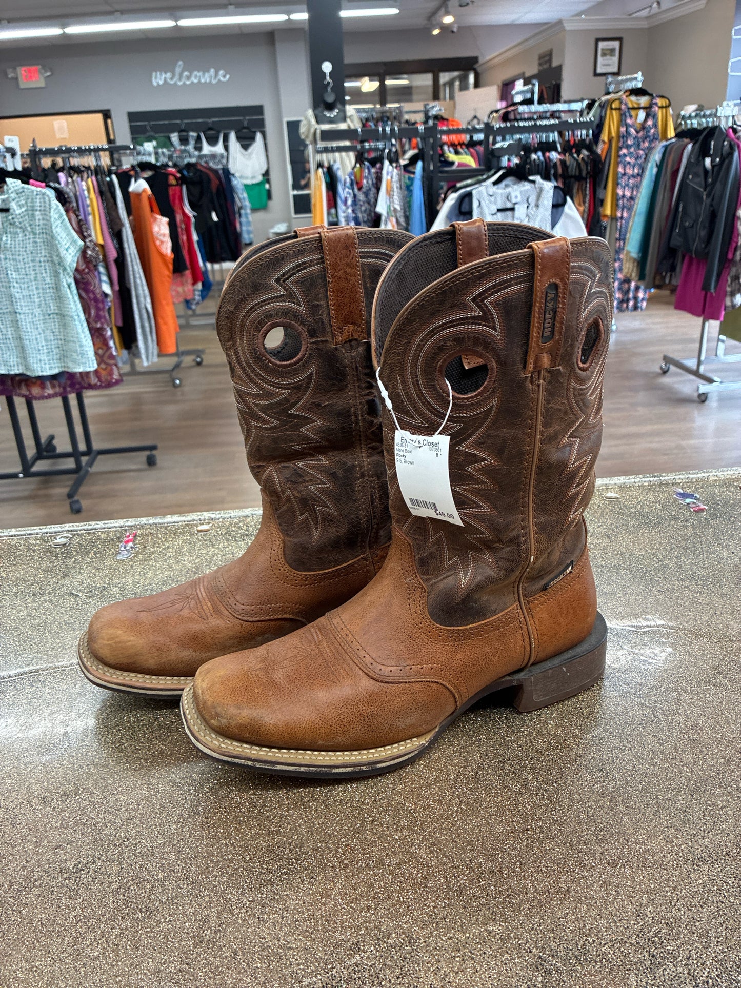9.5 Rocky Brown Mens Boot