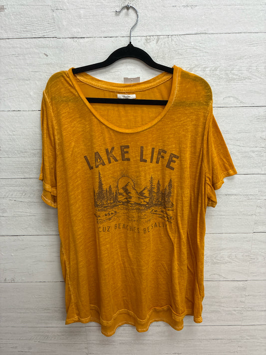 Size 2X Maurices Yellow Womens Shirt