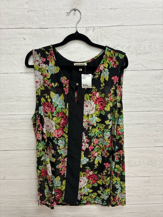 Size 3X faith and joy green/pink Womens Shirt