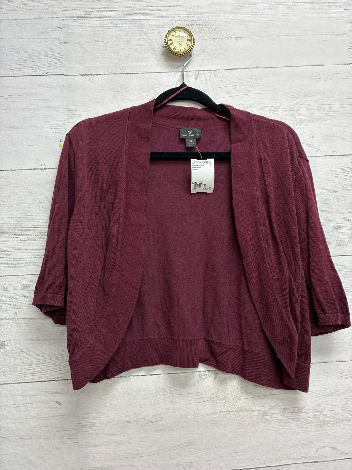 Size XL Worthington maroon Womens Cardigan