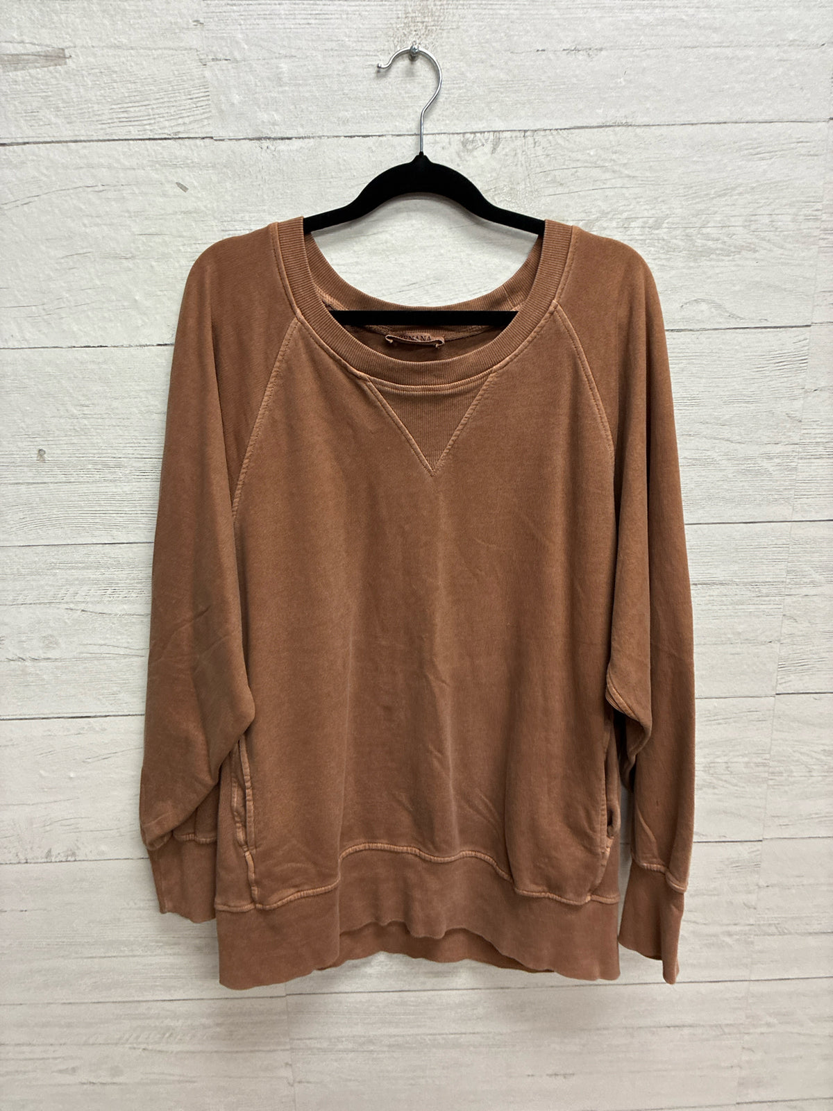 Size L Zenana Brown Womens Sweatshirt