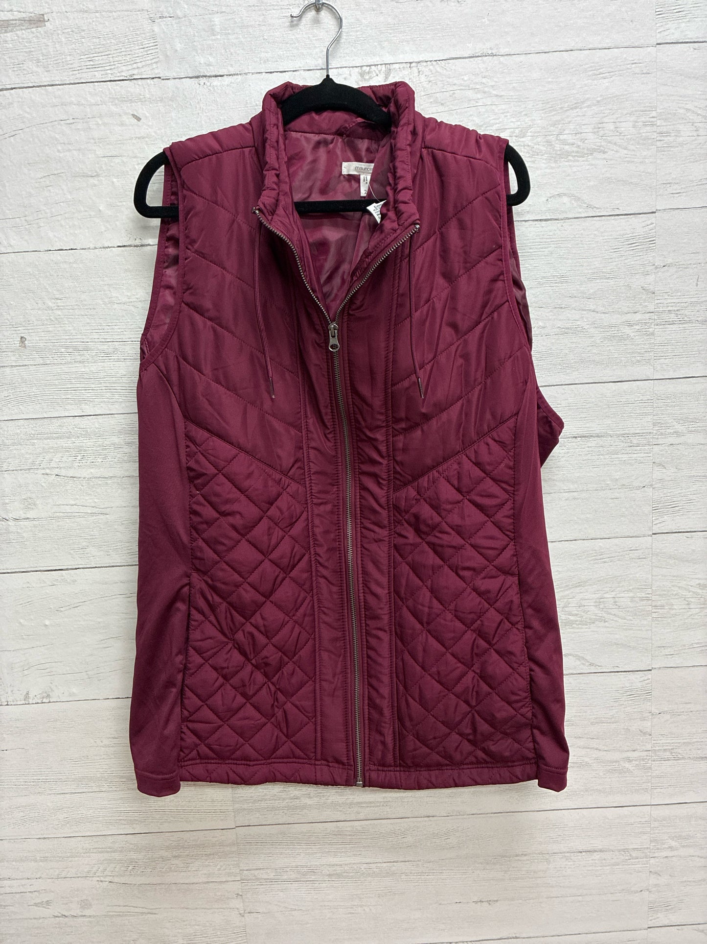 Size 2 Maurices Burgundy Womens Vest