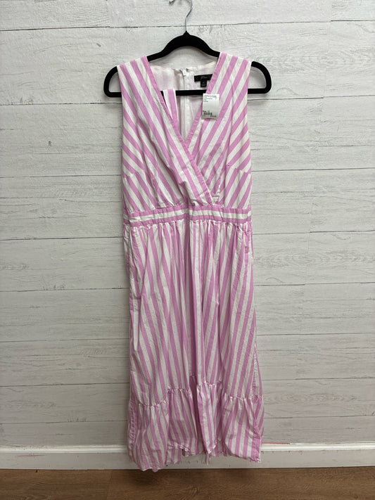 Size 12 J Crew Pink/white Dress/Evening Wear