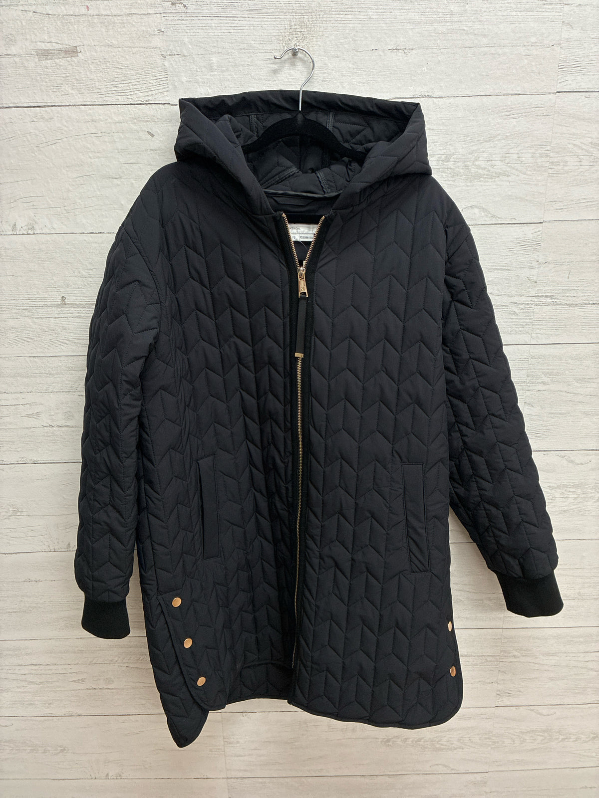 Size L Nikki Jones Black Womens Coat