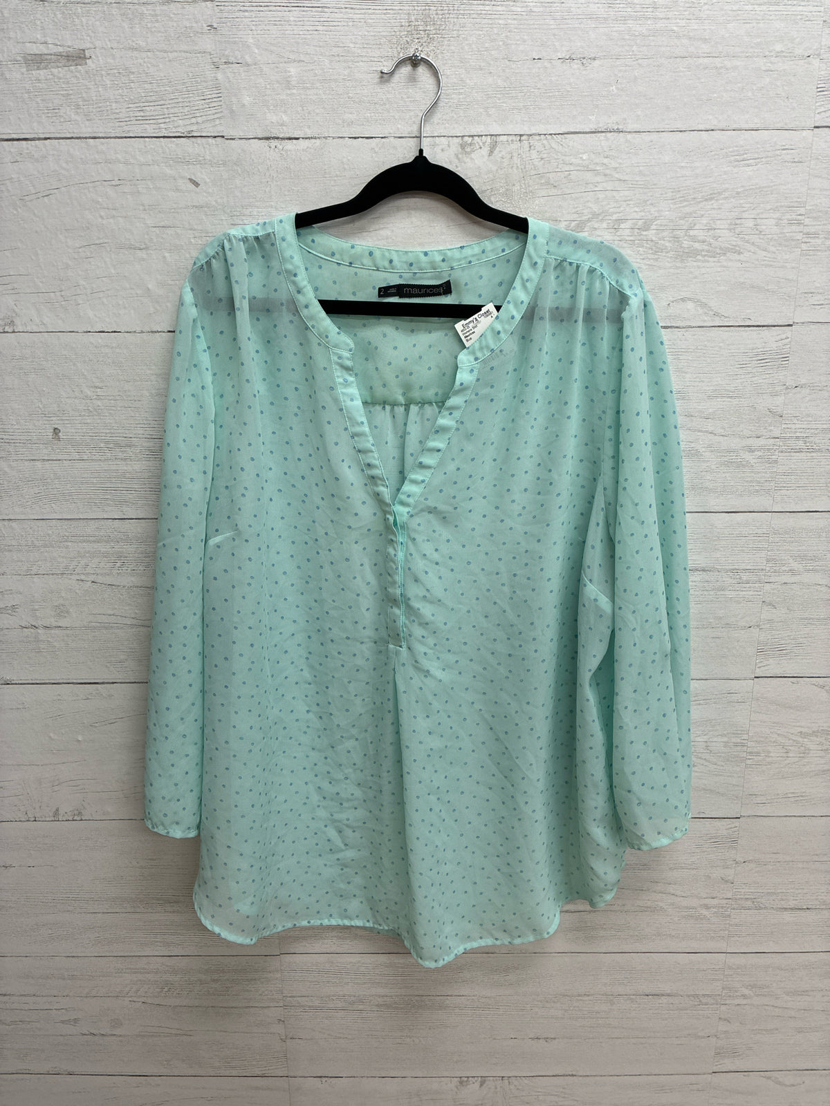 Size 2X Maurices Blue Womens Shirt