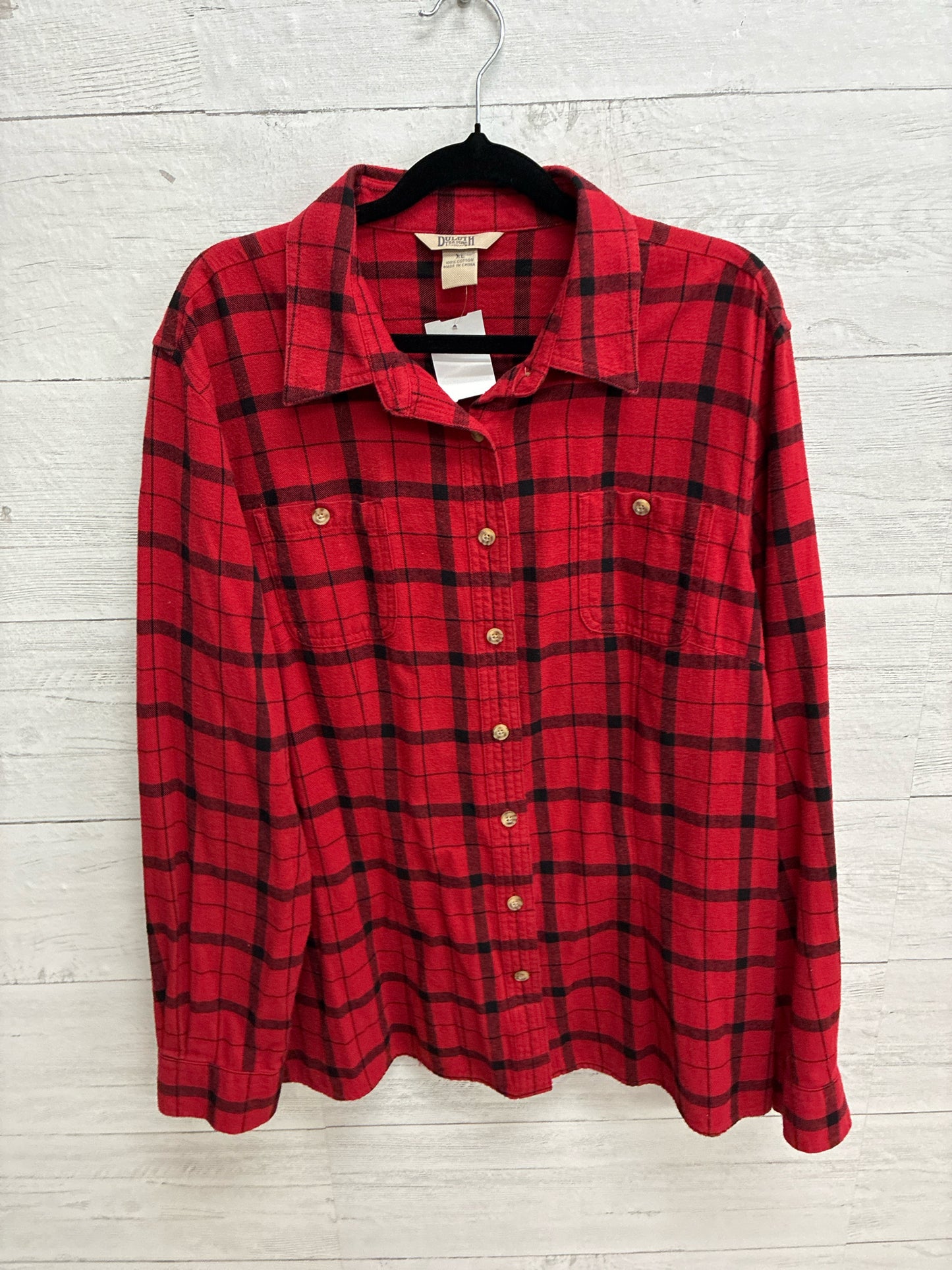 Size XL Duluth Trading Co Red Womens Shirt