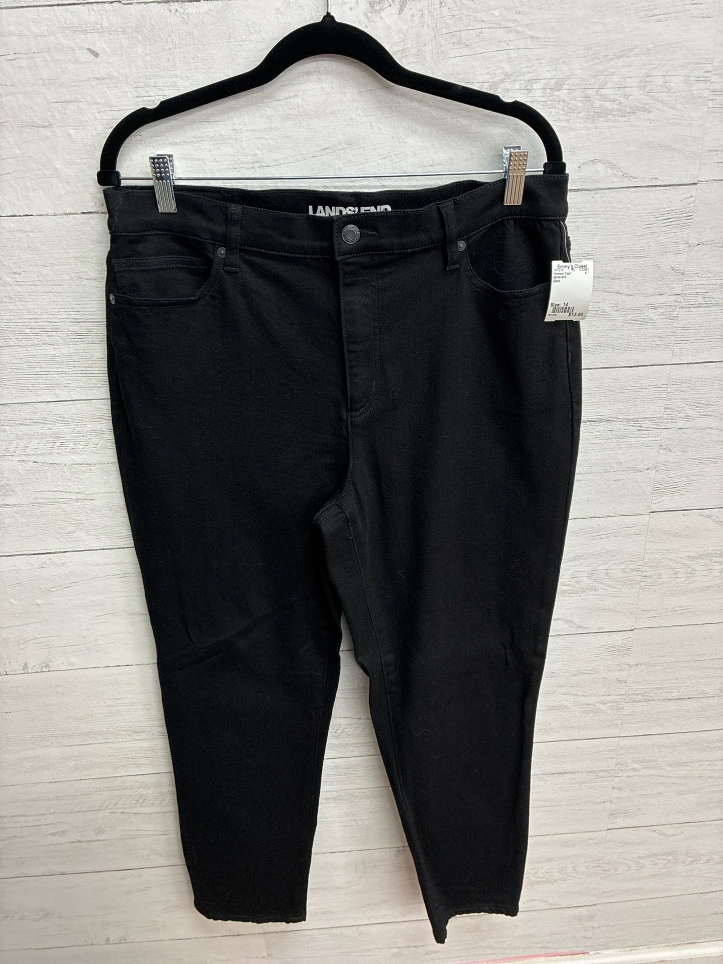 Size 14 lands end Black Womens Capri