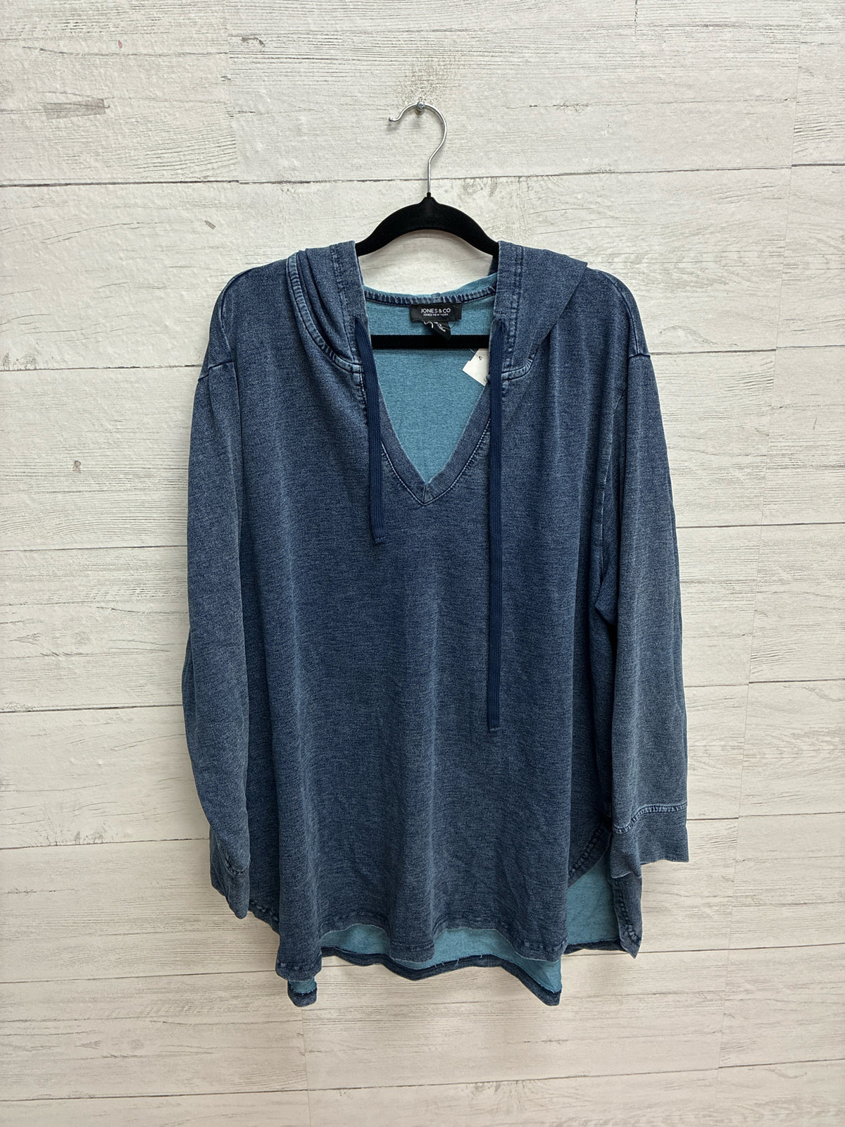 Size 1X Jones & Co. Blue Womens Shirt