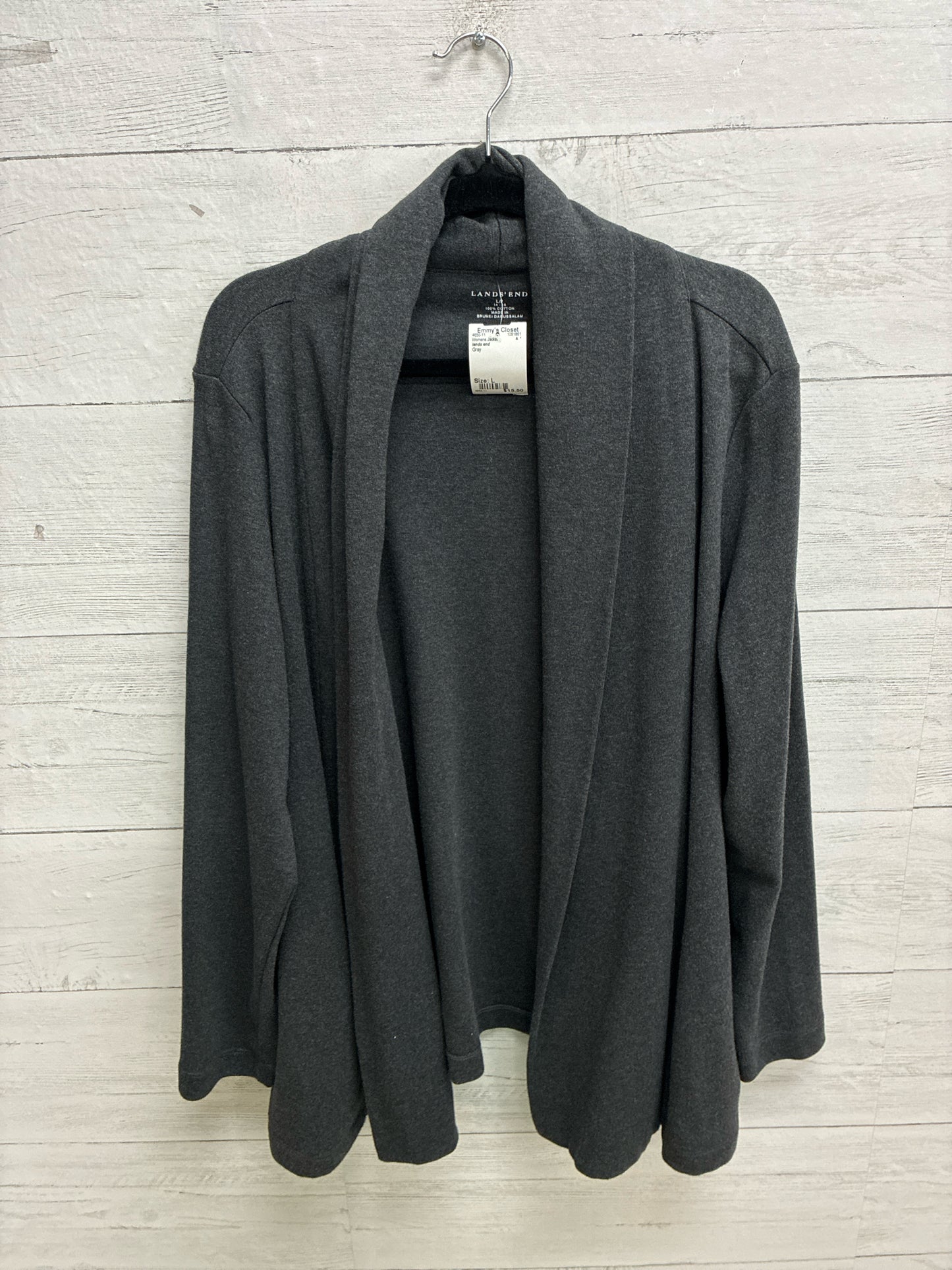 Size L lands end Gray Womens Jacket